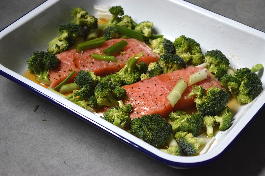 ovenschotel zalm en broccoli